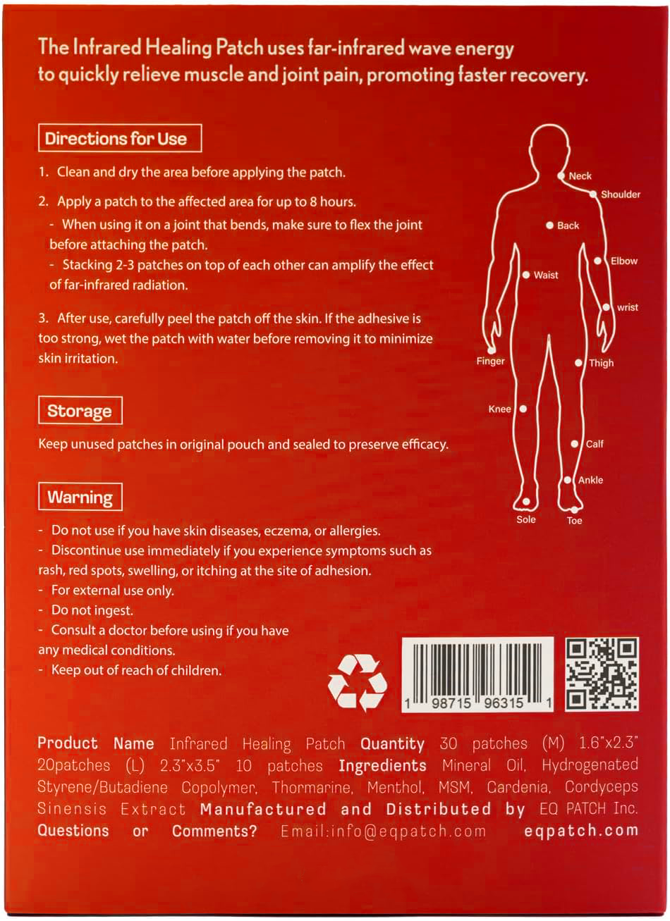 FREE Infrared Healing Patches – Pain Relief Patches for Muscles, Joints & Back